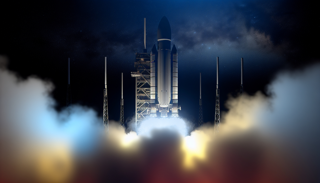 From a once-quiet Florida pad, a rocket aiming to rival SpaceX's supremacy stands ready for liftoff