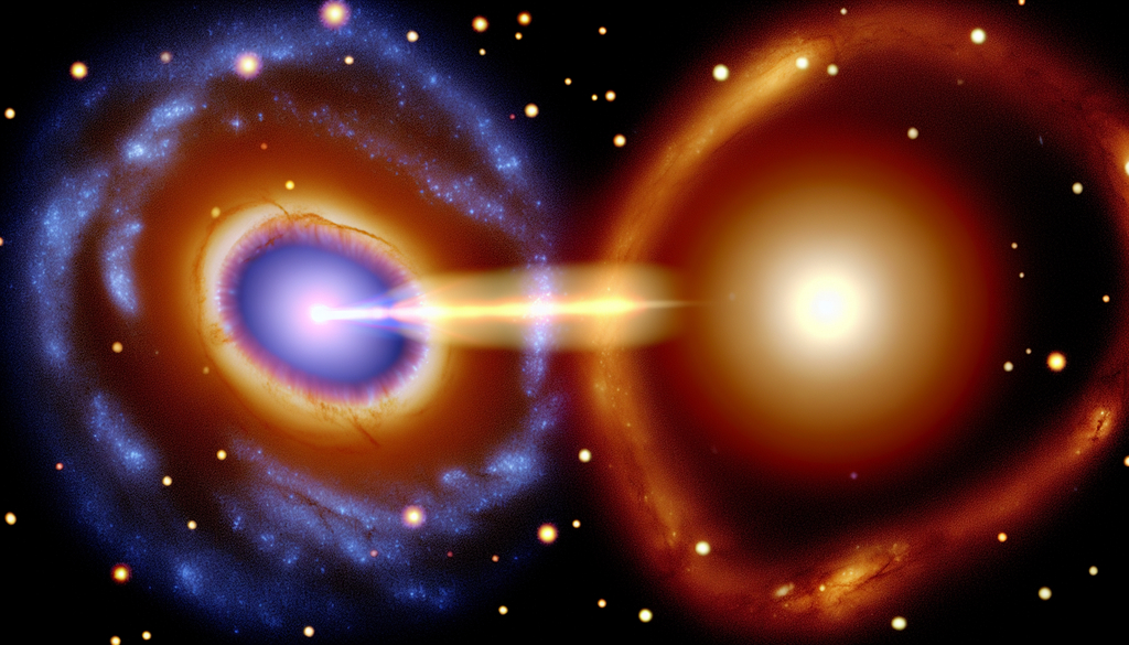 Two galaxies caught in a 'duel' before a colossal cosmic collision