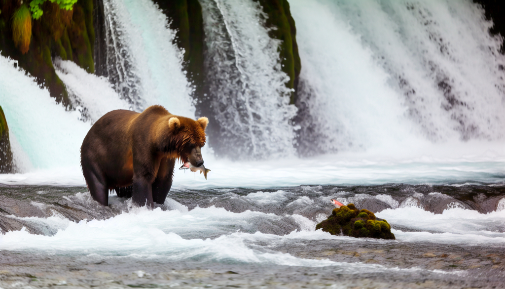 Chunk the hefty brown bear triumphs in Fat Bear Week even with injury