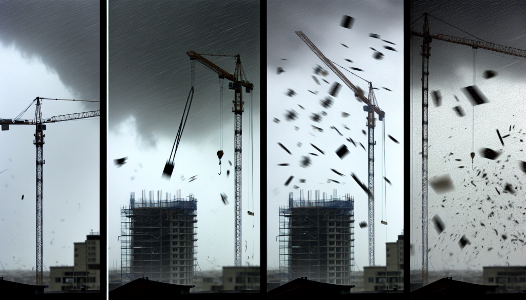 Tragedy near Paris: sudden tornado topples three cranes and kills worker (video)