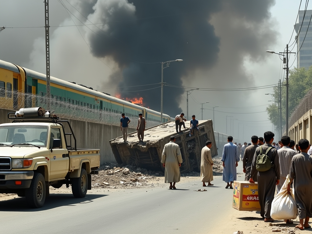 A strong explosion has struck near a railway line in southwestern Pakistan, leaving at least 19 people dead