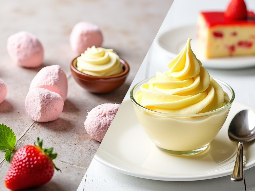 Just marshmallows and butter: a delicate buttery fruit cream for desserts