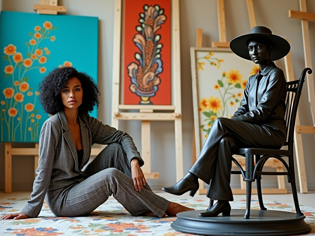‘I’m not afraid, I’m prepared’: Tschabalala Self on racist attacks and her confidently walking woman for the Fourth Plinth